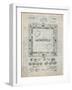 PP131- Antique Grid Parchment Monopoly Patent Poster-Cole Borders-Framed Giclee Print