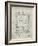 PP131- Antique Grid Parchment Monopoly Patent Poster-Cole Borders-Framed Giclee Print