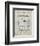 PP131- Antique Grid Parchment Monopoly Patent Poster-Cole Borders-Framed Giclee Print