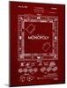 PP131- Burgundy Monopoly Patent Poster-Cole Borders-Mounted Giclee Print