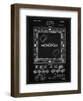 PP131- Vintage Black Monopoly Patent Poster-Cole Borders-Framed Giclee Print