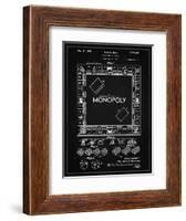 PP131- Vintage Black Monopoly Patent Poster-Cole Borders-Framed Giclee Print