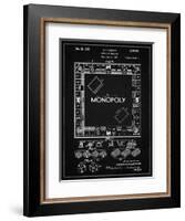 PP131- Vintage Black Monopoly Patent Poster-Cole Borders-Framed Giclee Print