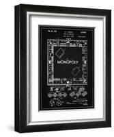 PP131- Vintage Black Monopoly Patent Poster-Cole Borders-Framed Giclee Print