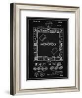 PP131- Vintage Black Monopoly Patent Poster-Cole Borders-Framed Giclee Print