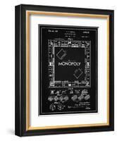 PP131- Vintage Black Monopoly Patent Poster-Cole Borders-Framed Giclee Print