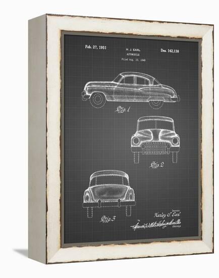PP134- Black Grid Buick Super 1949 Car Patent Poster-Cole Borders-Framed Premier Image Canvas