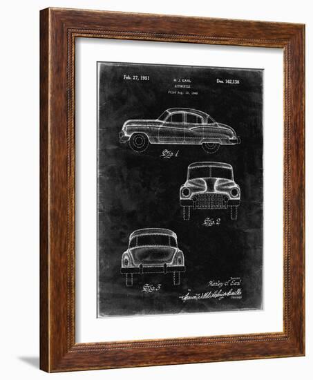 PP134- Black Grunge Buick Super 1949 Car Patent Poster-Cole Borders-Framed Giclee Print