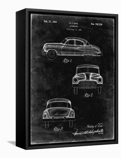 PP134- Black Grunge Buick Super 1949 Car Patent Poster-Cole Borders-Framed Premier Image Canvas