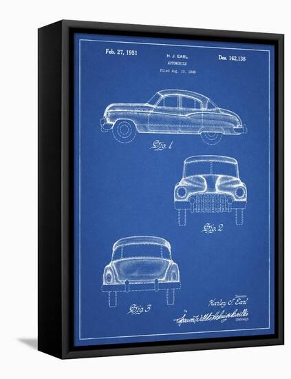 PP134- Blueprint Buick Super 1949 Car Patent Poster-Cole Borders-Framed Premier Image Canvas