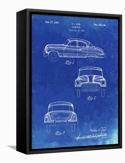 PP134- Faded Blueprint Buick Super 1949 Car Patent Poster-Cole Borders-Framed Premier Image Canvas