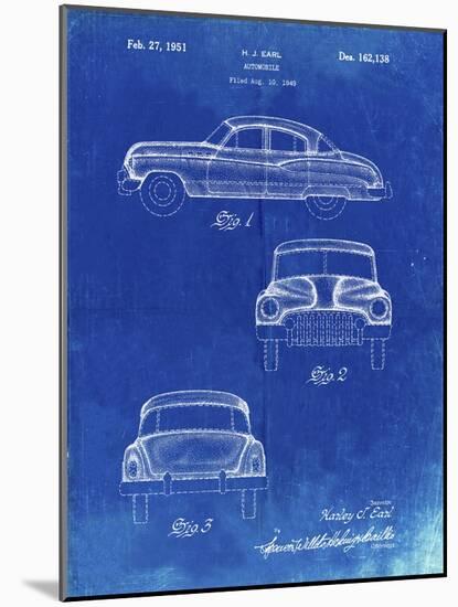 PP134- Faded Blueprint Buick Super 1949 Car Patent Poster-Cole Borders-Mounted Giclee Print