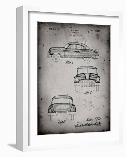 PP134- Faded Grey Buick Super 1949 Car Patent Poster-Cole Borders-Framed Giclee Print