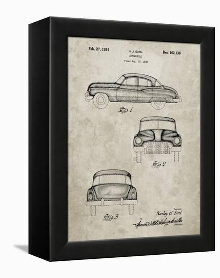 PP134- Sandstone Buick Super 1949 Car Patent Poster-Cole Borders-Framed Premier Image Canvas