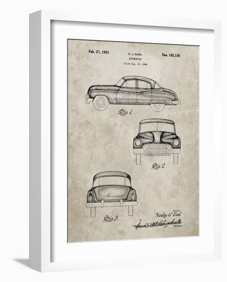 PP134- Sandstone Buick Super 1949 Car Patent Poster-Cole Borders-Framed Giclee Print