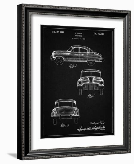 PP134- Vintage Black Buick Super 1949 Car Patent Poster-Cole Borders-Framed Giclee Print