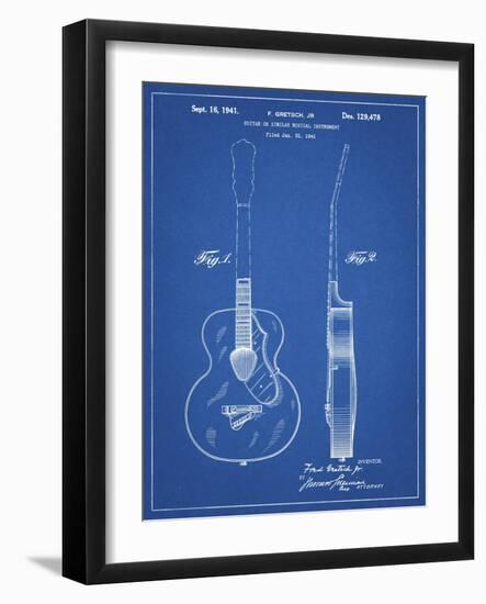 PP138- Blueprint Gretsch 6022 Rancher Guitar Patent Poster-Cole Borders-Framed Giclee Print