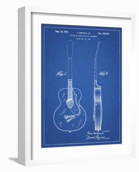 PP138- Blueprint Gretsch 6022 Rancher Guitar Patent Poster-Cole Borders-Framed Giclee Print