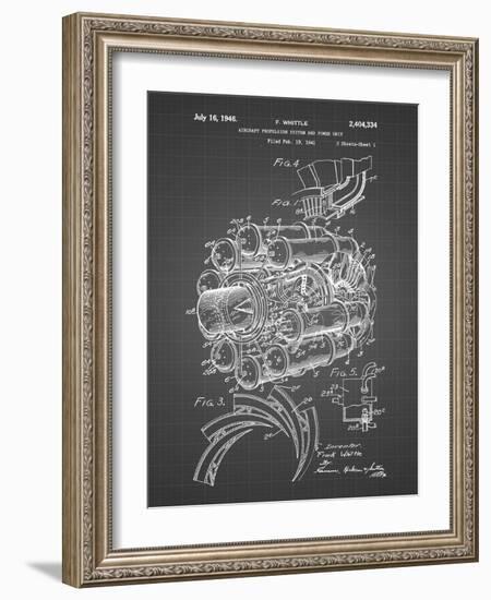 PP14 Black Grid-Borders Cole-Framed Giclee Print