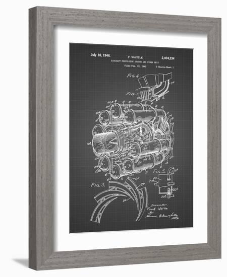 PP14 Black Grid-Borders Cole-Framed Giclee Print