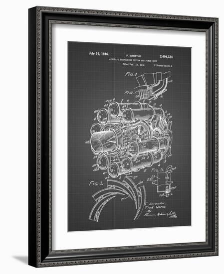 PP14 Black Grid-Borders Cole-Framed Giclee Print