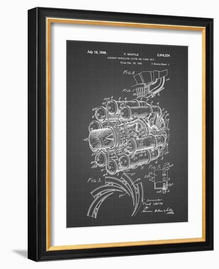 PP14 Black Grid-Borders Cole-Framed Giclee Print