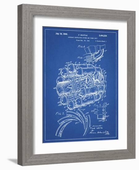 PP14 Blueprint-Borders Cole-Framed Giclee Print