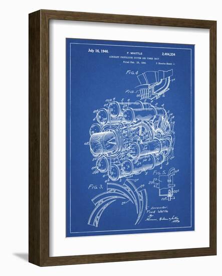 PP14 Blueprint-Borders Cole-Framed Giclee Print