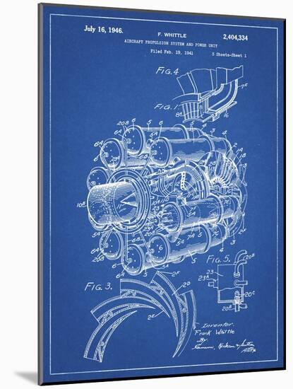 PP14 Blueprint-Borders Cole-Mounted Giclee Print