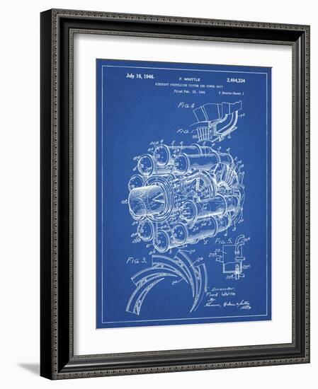 PP14 Blueprint-Borders Cole-Framed Giclee Print