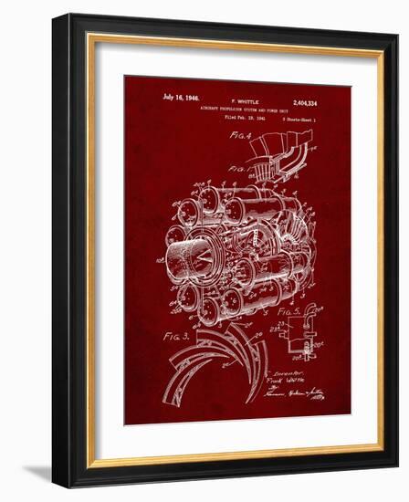 PP14 Burgundy-Borders Cole-Framed Giclee Print