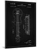 PP140- Vintage Black Gibson Les Paul Guitar Patent Poster-Cole Borders-Mounted Giclee Print