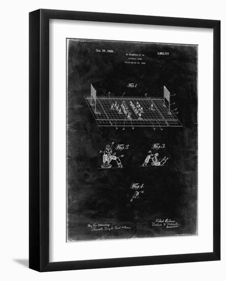 PP142- Black Grunge Football Board Game Patent Poster-Cole Borders-Framed Giclee Print