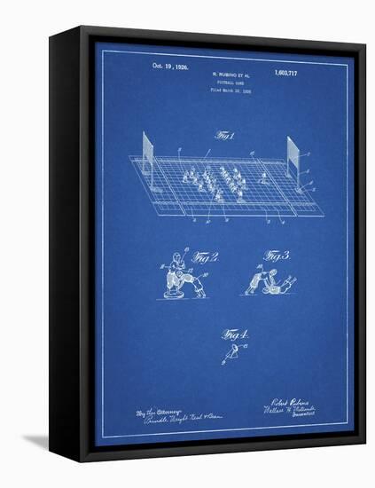 PP142- Blueprint Football Board Game Patent Poster-Cole Borders-Framed Premier Image Canvas