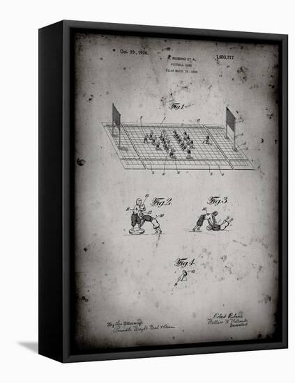 PP142- Faded Grey Football Board Game Patent Poster-Cole Borders-Framed Premier Image Canvas