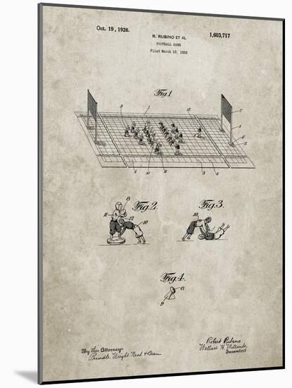 PP142- Sandstone Football Board Game Patent Poster-Cole Borders-Mounted Giclee Print