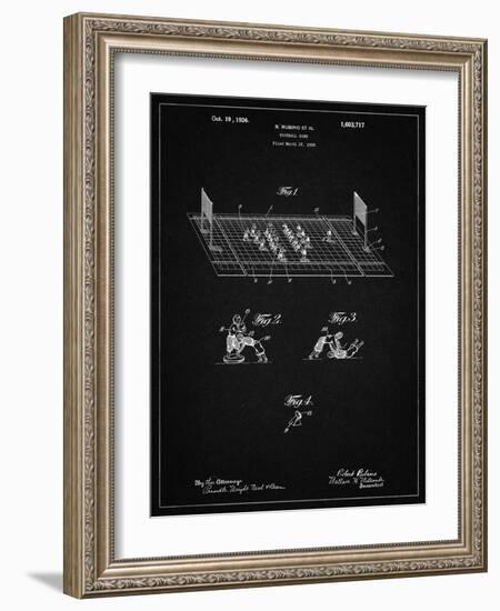 PP142- Vintage Black Football Board Game Patent Poster-Cole Borders-Framed Giclee Print