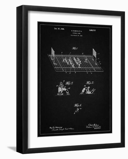 PP142- Vintage Black Football Board Game Patent Poster-Cole Borders-Framed Giclee Print