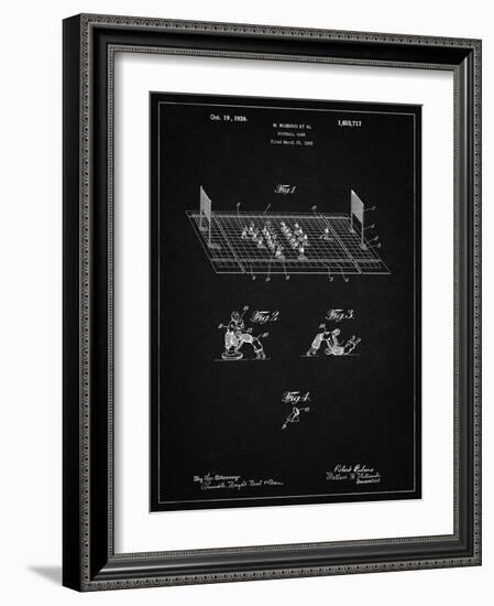 PP142- Vintage Black Football Board Game Patent Poster-Cole Borders-Framed Giclee Print