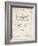 PP142- Vintage Parchment Football Board Game Patent Poster-Cole Borders-Framed Giclee Print