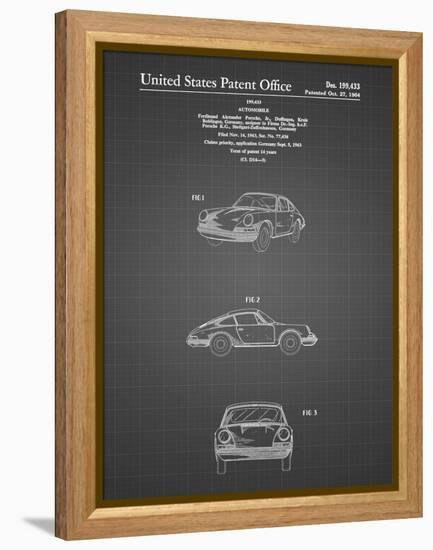 PP144- Black Grid 1964 Porsche 911  Patent Poster-Cole Borders-Framed Premier Image Canvas