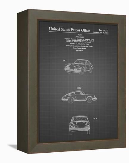 PP144- Black Grid 1964 Porsche 911  Patent Poster-Cole Borders-Framed Premier Image Canvas