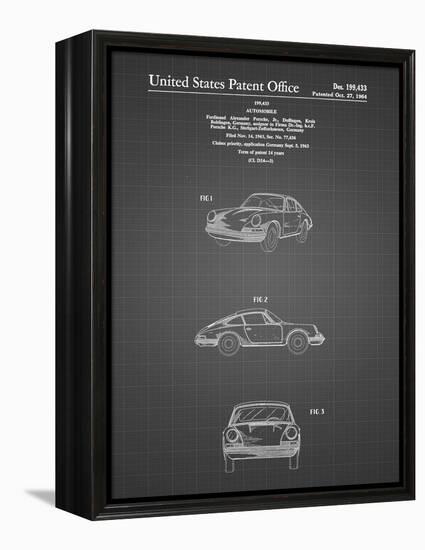 PP144- Black Grid 1964 Porsche 911  Patent Poster-Cole Borders-Framed Premier Image Canvas