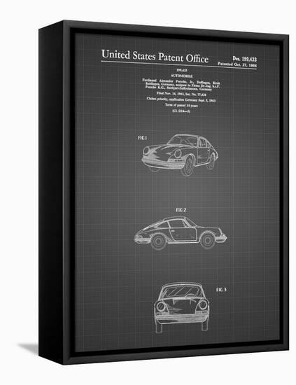 PP144- Black Grid 1964 Porsche 911  Patent Poster-Cole Borders-Framed Premier Image Canvas