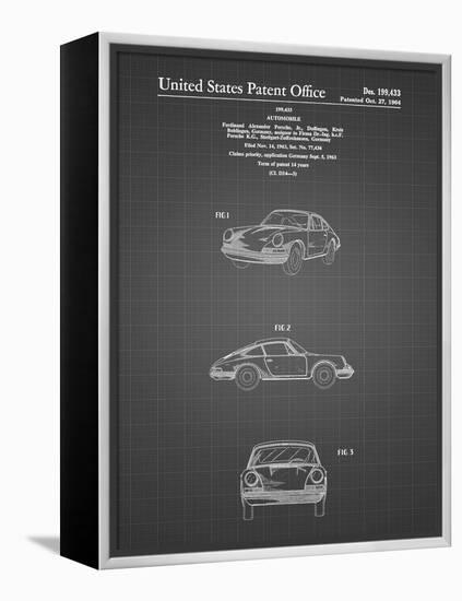 PP144- Black Grid 1964 Porsche 911  Patent Poster-Cole Borders-Framed Premier Image Canvas