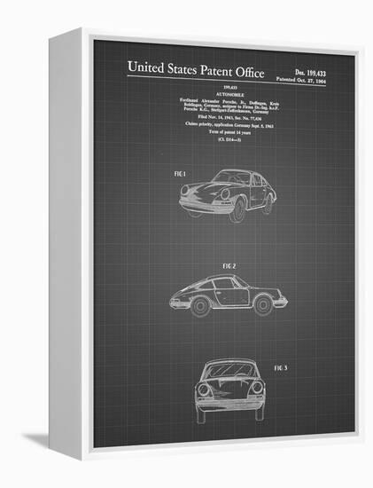 PP144- Black Grid 1964 Porsche 911  Patent Poster-Cole Borders-Framed Premier Image Canvas