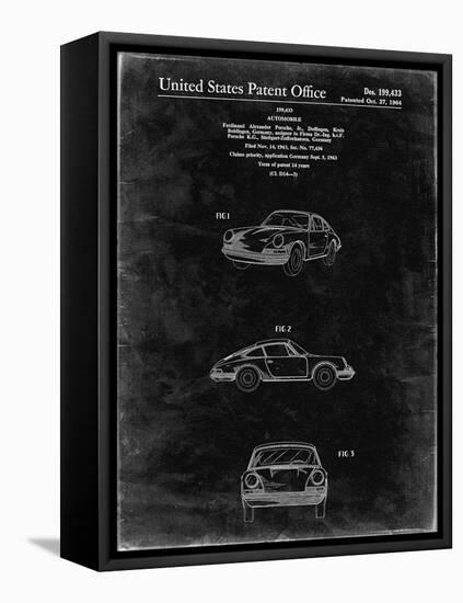 PP144- Black Grunge 1964 Porsche 911  Patent Poster-Cole Borders-Framed Premier Image Canvas