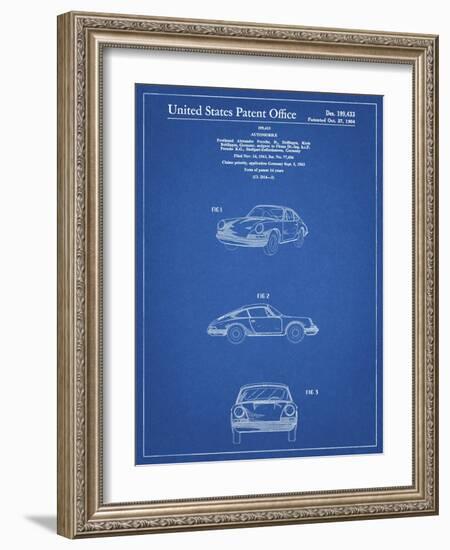 PP144- Blueprint 1964 Porsche 911  Patent Poster-Cole Borders-Framed Giclee Print
