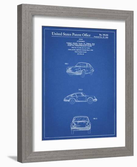 PP144- Blueprint 1964 Porsche 911  Patent Poster-Cole Borders-Framed Giclee Print