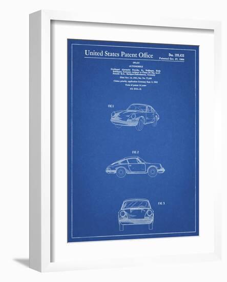 PP144- Blueprint 1964 Porsche 911  Patent Poster-Cole Borders-Framed Giclee Print